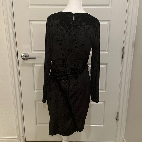 MICHEAL MICHEAL KORS BLACK VELVET DRESS MEDIUM - Picture 3 of 7